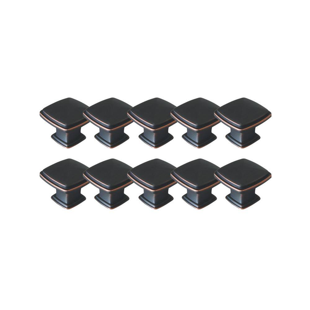 Park Avenue Oil Rubbed Bronze Square Cabinet Knob Set