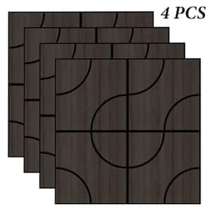 Mlfortlife Walnut 0.7 in. x 1.97 ft. x 1.97 ft. Geometric Acoustic