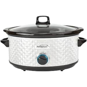 Diamond 7 Qt. Pearl Slow Cooker with Tempered Glass Lid