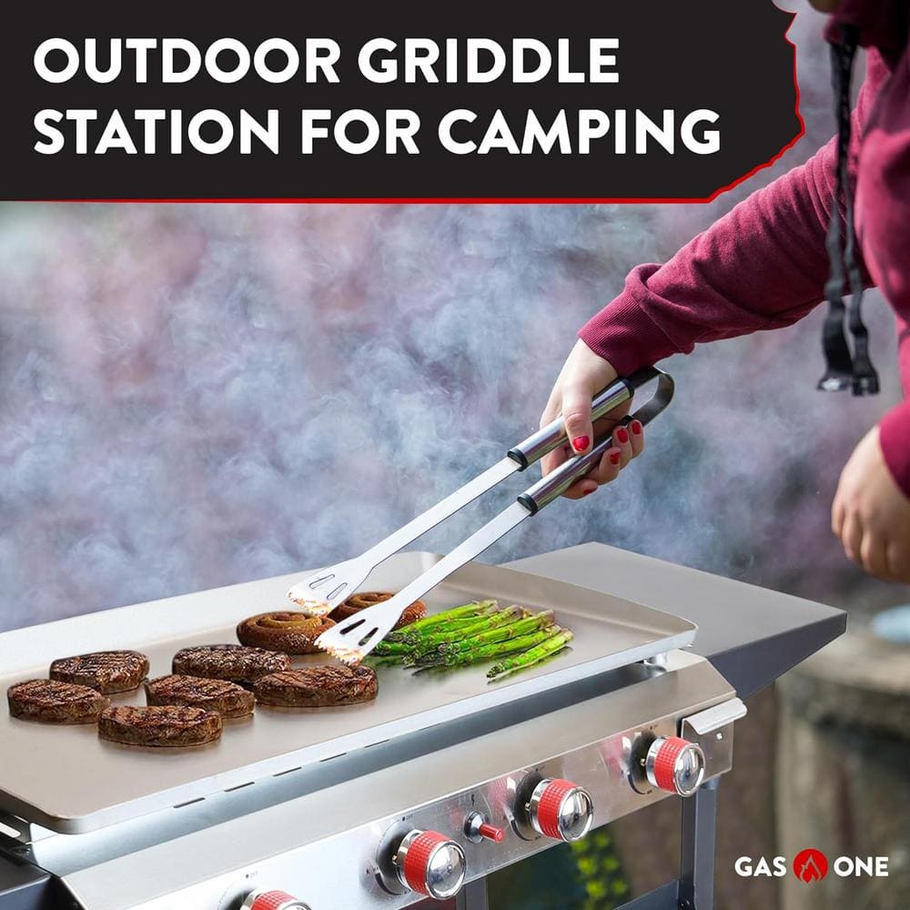 Gas One 4-Burner Black and Stainless Steel Portable Propane Grill