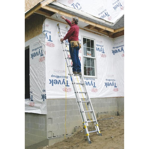 28 ft. Aluminum D-Rung Equalizer Extension Ladder with 250 lb. Load Capacity Type I Duty Rating