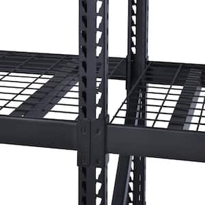 Steel Welded Frame for Shelving Rack in Black (72 in. H x 1.5 in. W x 24 in. D)