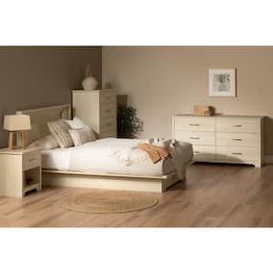 Fusion Beige Particle Board Frame Full Size Platform Bed