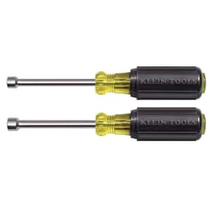 2-Piece Magnetic Nut Driver Set with 3 in. Hollow Shafts- Cushion Grip Handles