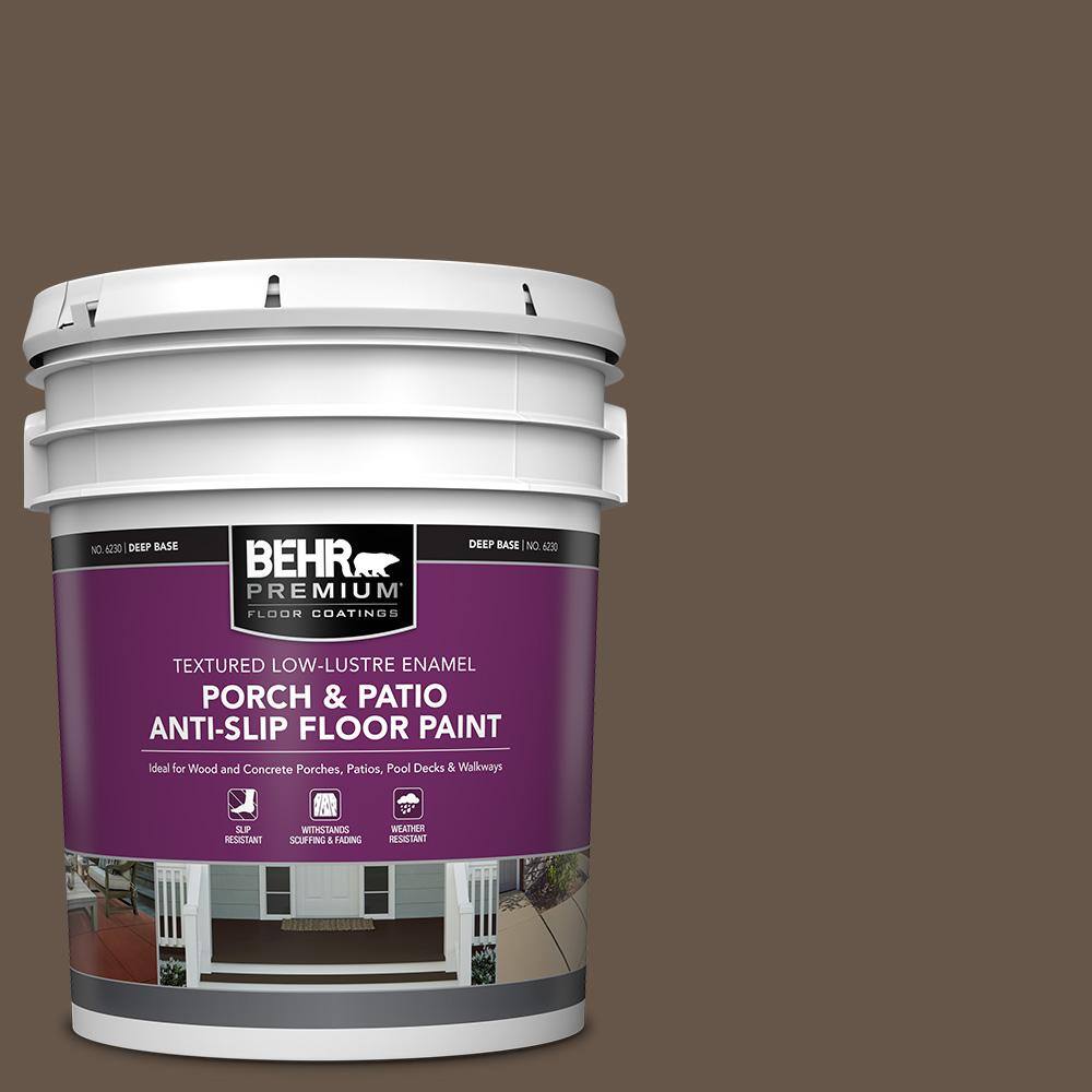 5 gal. #N220-7 Cavalry Brown Textured Low-Lustre Enamel Interior/Exterior Porch and Patio Anti-Slip Floor Paint price history on PriceWatchPro
