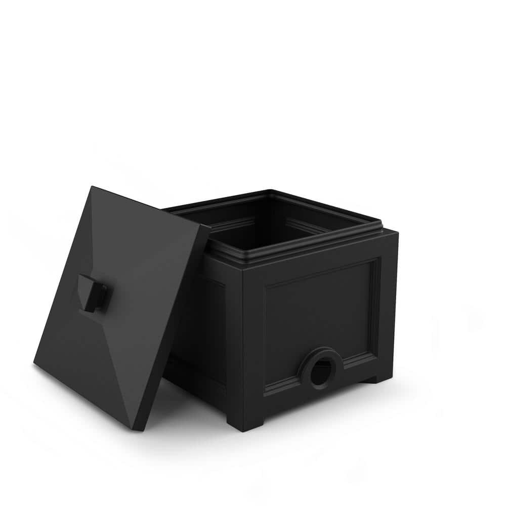 Fairfield Black Polyethylene Garden Hose Storage Bin