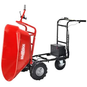 6 cu.ft. Steel Outdoor Garden Cart Electric Cart Capacity 500 lbs Materials Utility Hauler 1000 lbs Towing