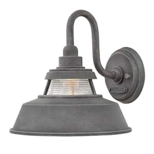 Hinkley Troyer Medium Outdoor Wall Mount Sconce, Aged Zinc