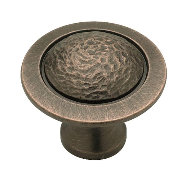 Liberty Hammered 1-1/2 in. (38mm) Venetian Bronze Rough and Smooth Round Cabinet Knob