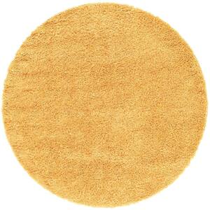Sun Yellow 10 ft. x 10 ft. Davos Shag Solid Area Rug