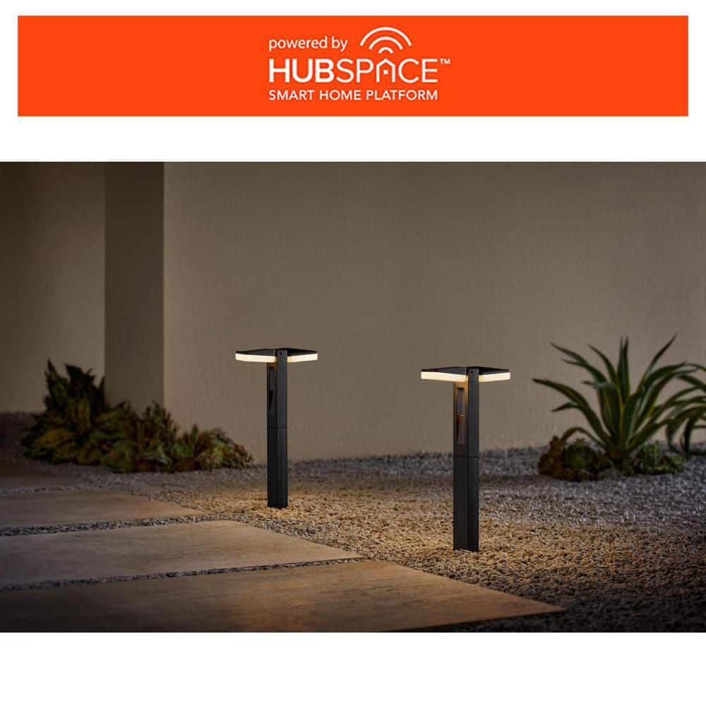 Hampton Bay Smart Low Voltage Black Plug-in Integrated LED RGB