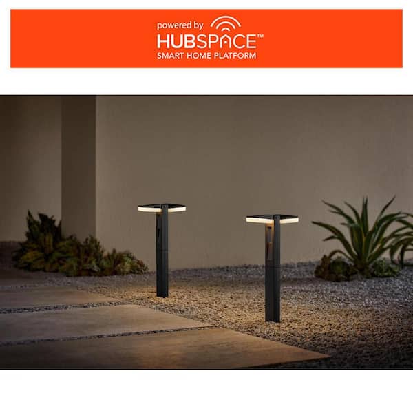 Smart Low Voltage Black Plug-in Integrated LED RGB Landscape Light Kit with Transformer Powered by Hubspace 2-Pack