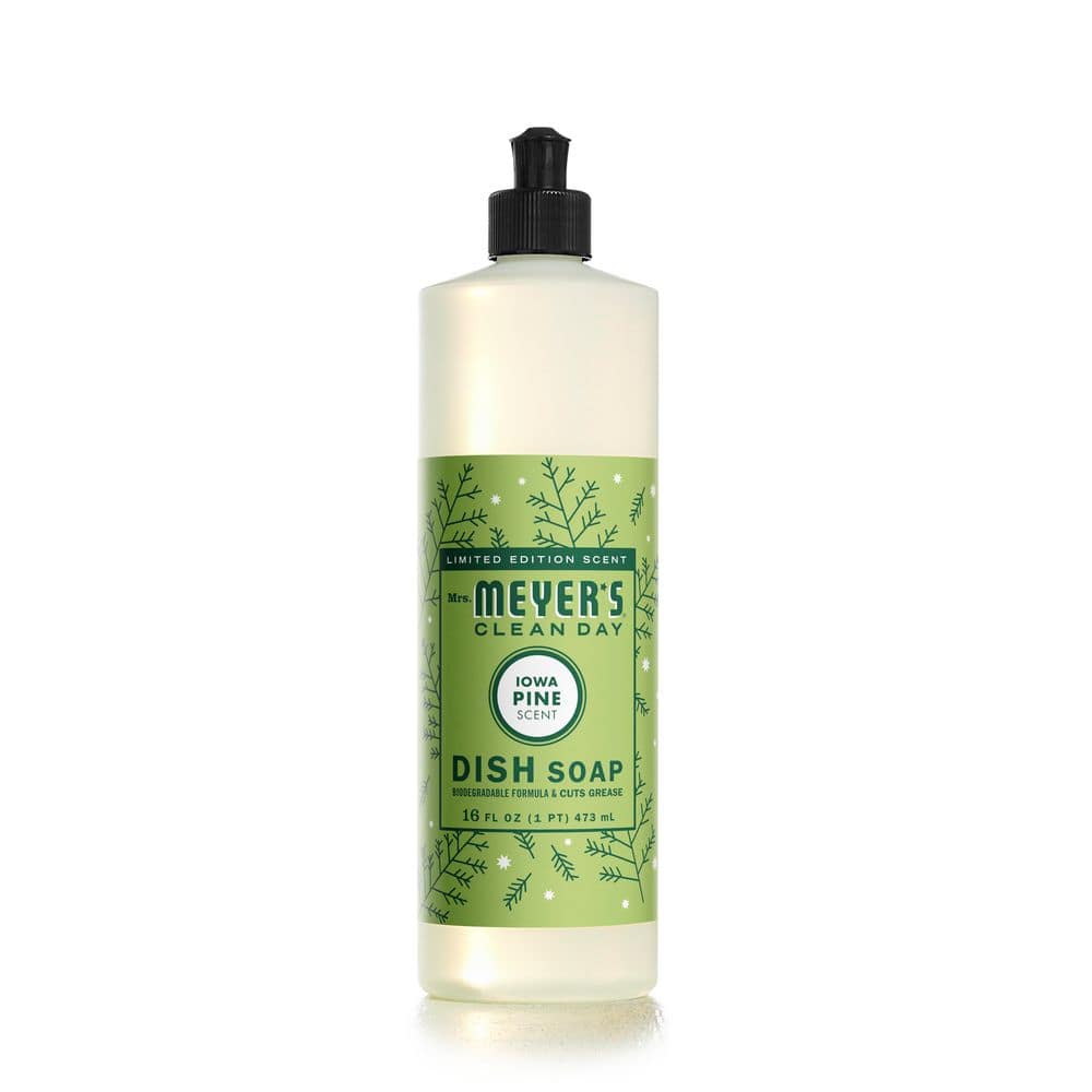 Mrs. Meyer s Clean Day Liquid Dish Soap  Iowa Pine Scent  16 Ounce Bottle