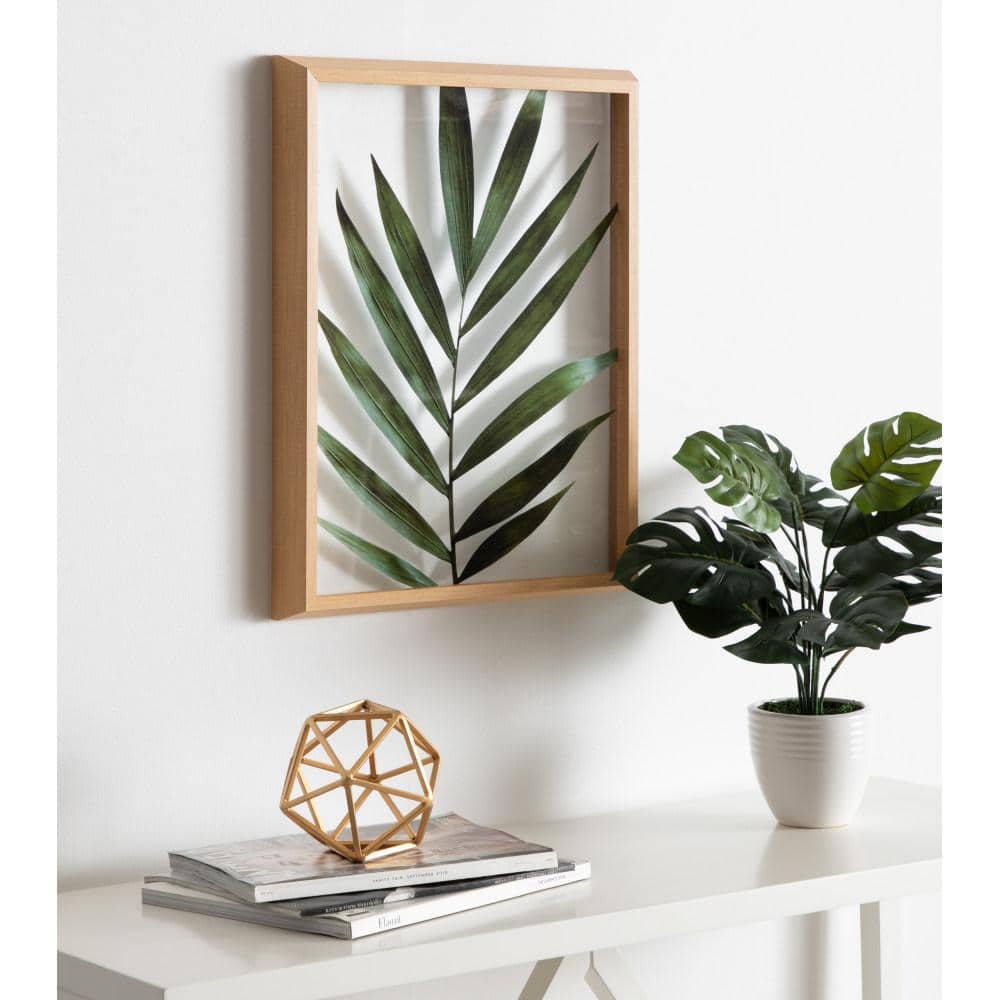 Natural Wood Framed Botanical Glass Art Print, 16" x 20"