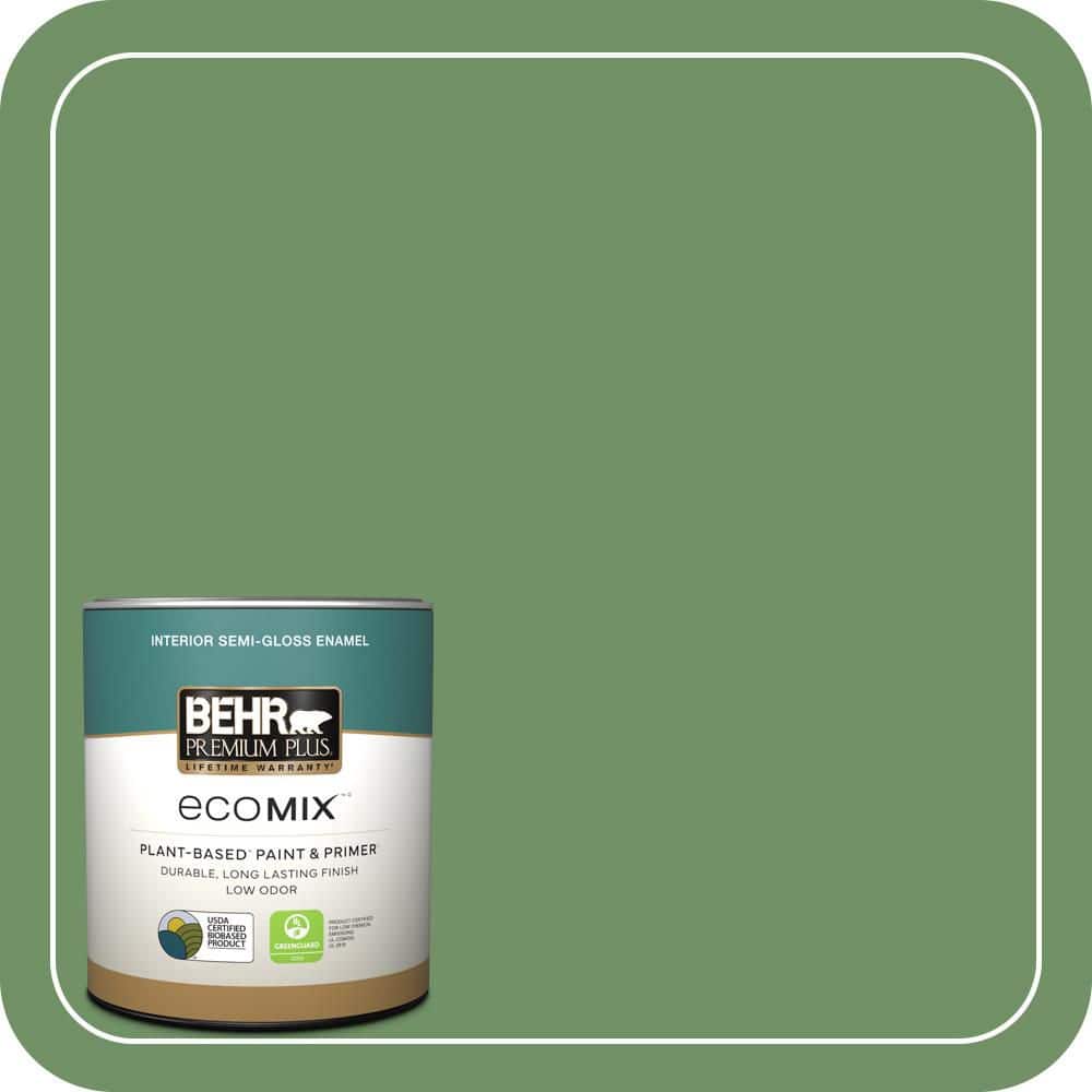 1 qt. #M400-6 Mixed Veggies Semi-Gloss Enamel EcoMix Plant-Based Interior Paint & Primer price history on PriceWatchPro