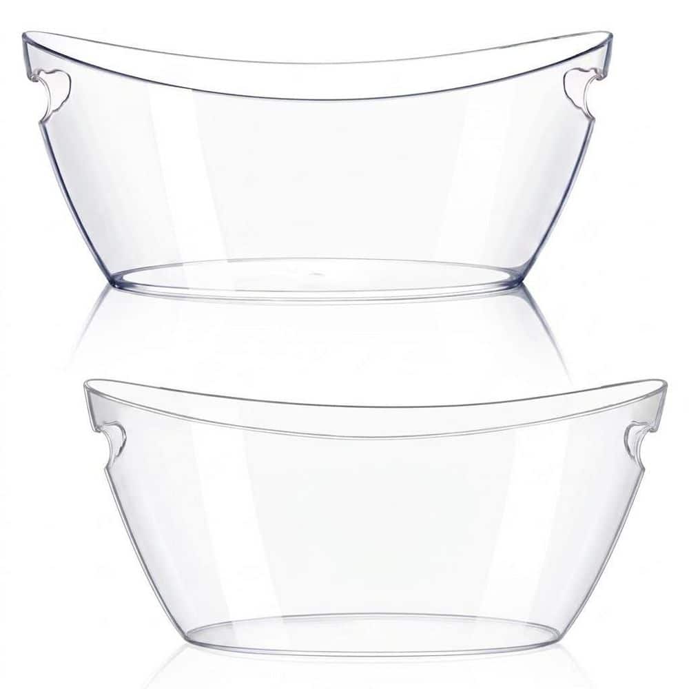 Clear Acrylic Double Pack Ice Buckets 5.5L Large Capacity Champagne and Beverage Tub for Parties (5.5L) price history on PriceWatchPro