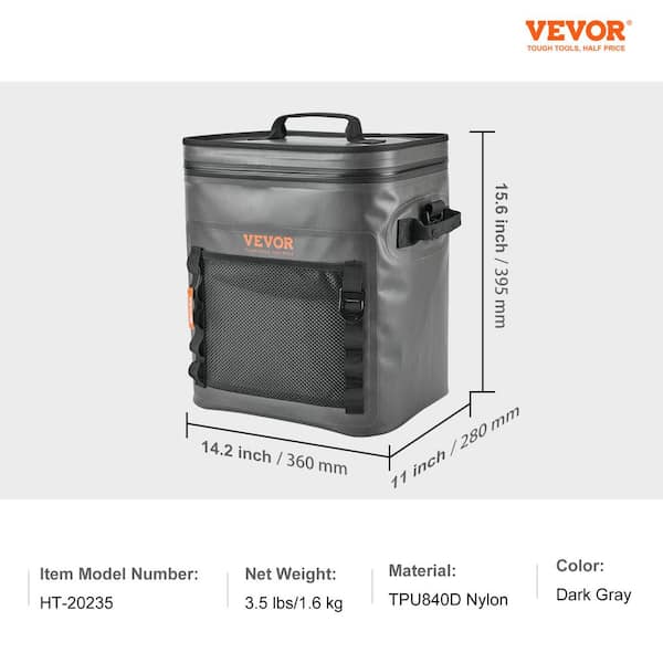 VEVOR Soft Cooler Bag 10 qt. Soft Sided Cooler Bag Leakproof with Zipper,  Waterproof Soft Cooler Insulated Bag RCLQQGDJS24RIZG77V0 - The Home Depot