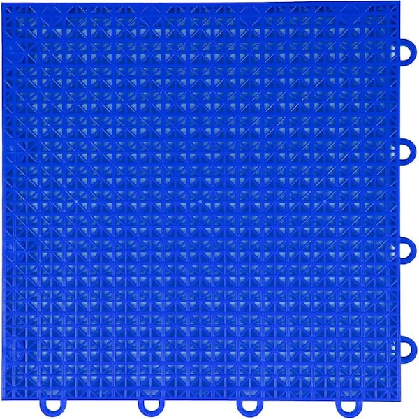 Flooring Inc Blue ProGame Outdoor Court Tiles, 12 in. x 12 in. (40 Tiles, 40 sq. ft.)