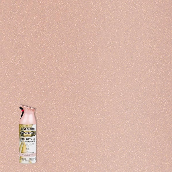Rust-Oleum Universal 11 oz. All Surface Pearl Metallic Champagne Pink Spray Paint and Primer in One