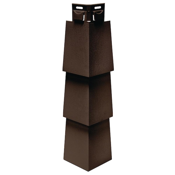 Novik NovikShake NP Northern Perfection Corner 3.8 in. x 15 in. Polymer Corner in Coffee Bean (5 Per Box, 6.25 lin. ft.)