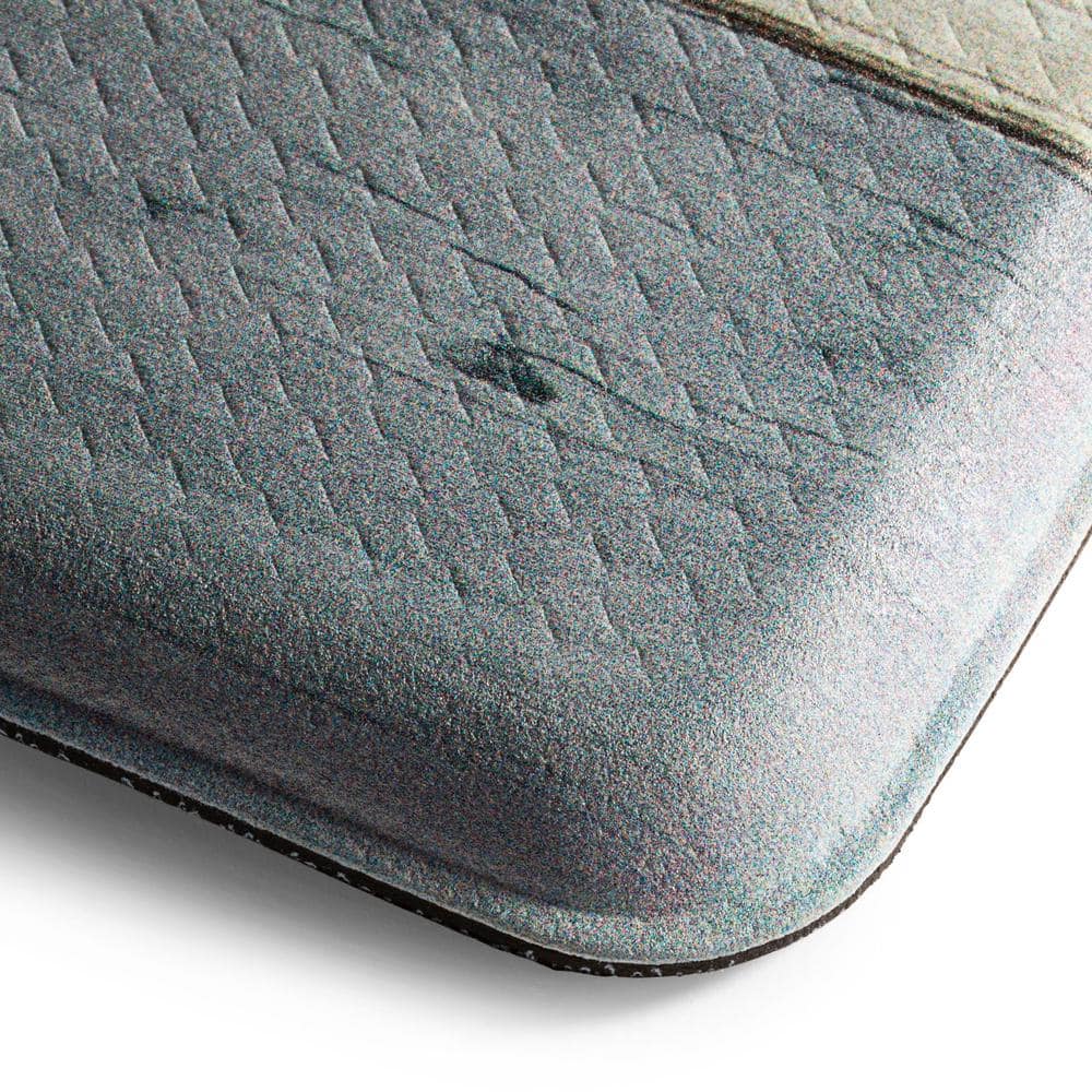 Cozy Living Grey and Beige PVC Anti-Fatigue Kitchen Mat