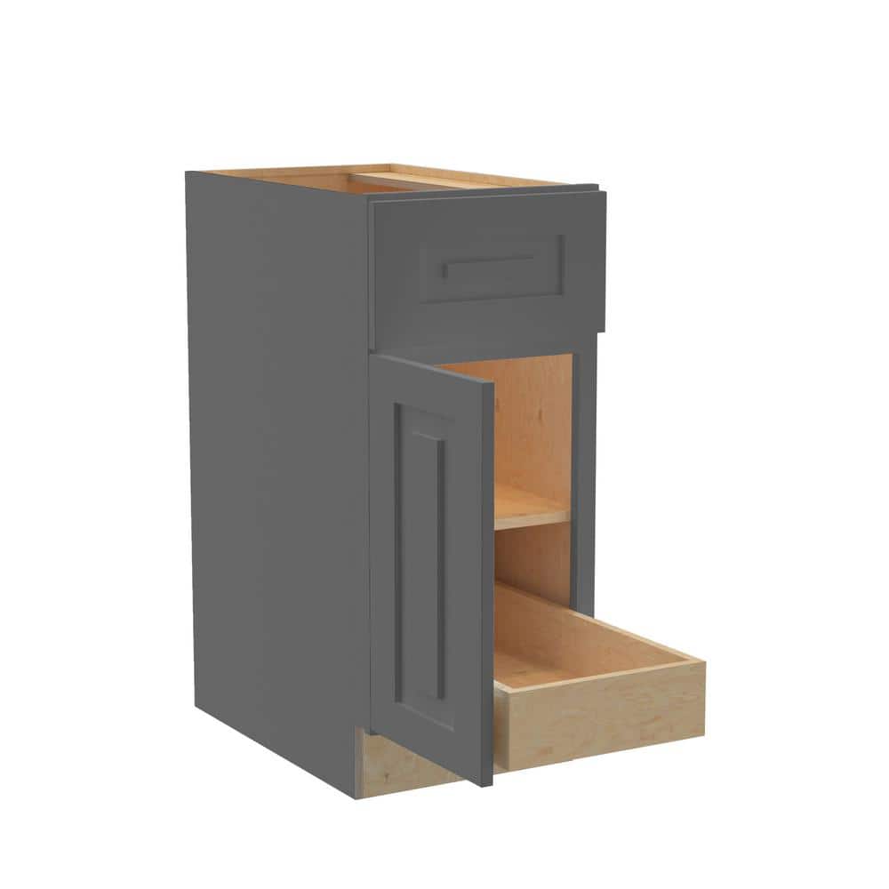 Grayson 15 in. W x 24 in. D x 34.5 in. H Assembled Plywood Base Kitchen Cabinet in Deep Onyx with 1ROT Soft Close LH price history on PriceWatchPro