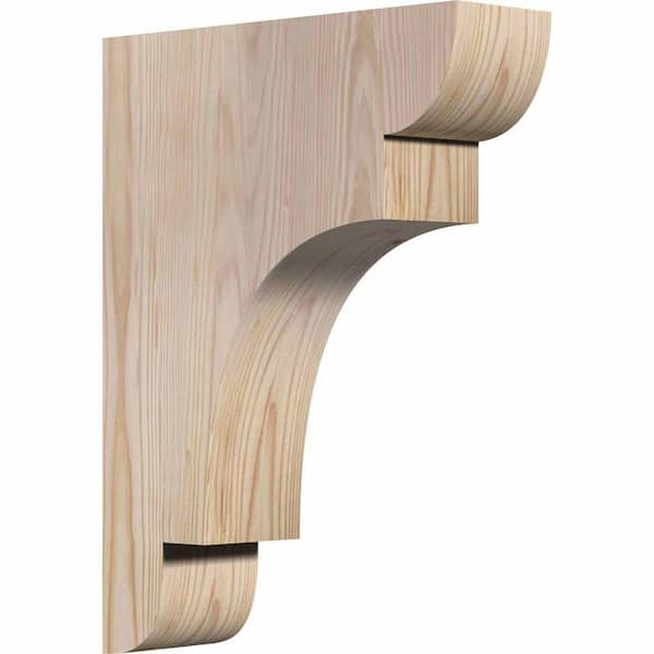 Ekena Millwork 3-1/2 in. x 12 in. x 16 in. Douglas Fir New Brighton Smooth Corbel