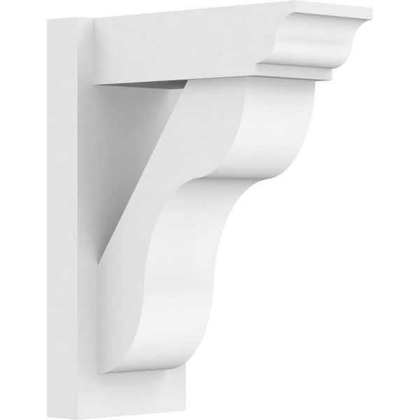Ekena Millwork Carmel 7 in. W x 18 in. H x 14 in. D Signature Urethane Polyurethane Outlooker with Traditional Ends