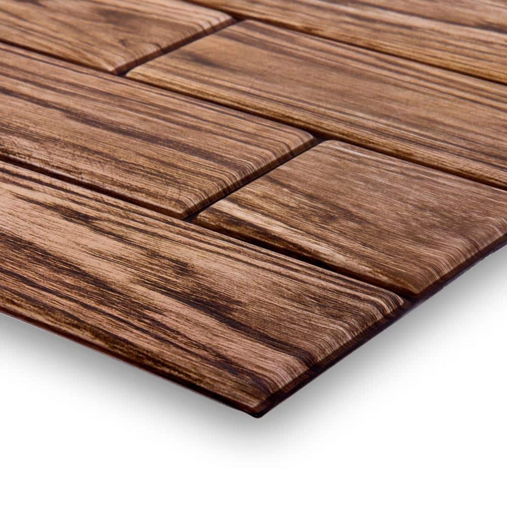 SelfAdhesive Walnut 11.8 in. x 11.8 in. 12 Pieces 11.8 x 11.8 in