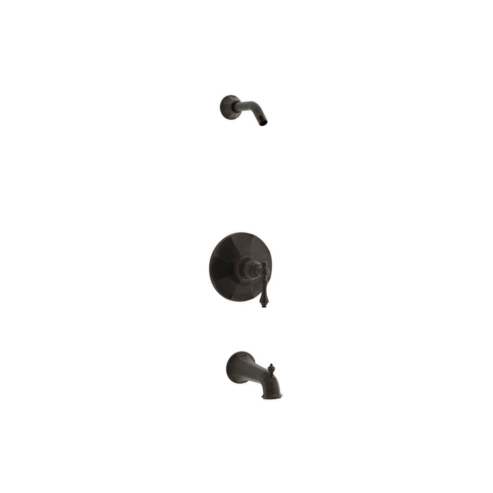 Kohler Alteo Badewannen-Duschverkleidung – Oil Rubbed Bronze, Mit Druckausgleich, Einhebelgriff