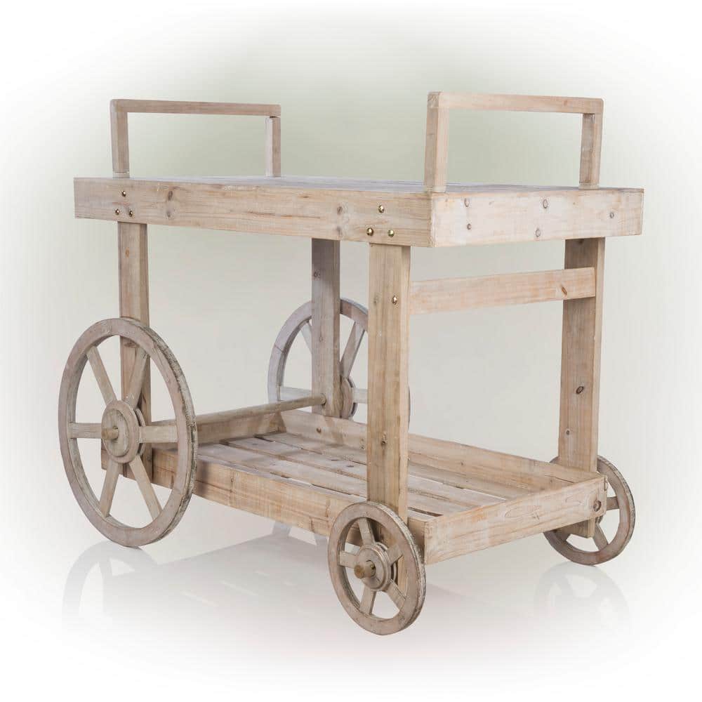 37 in. Tall Indoor/Outdoor Flower Planter Statue with Wheels