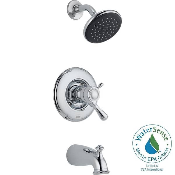Delta Leland TempAssure 17T Series 1-Handle Tub and Shower Faucet Trim Kit Only in Chrome (Valve Not Included)