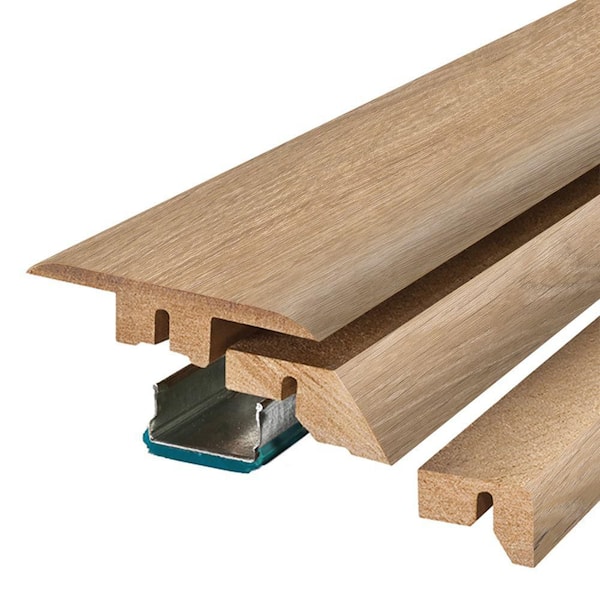 Anchorage 0.75 in. T x 2.37 in. W x 78.7 in. L Textured Wood Look Laminate Moulding/Trim 4 in 1 Molding