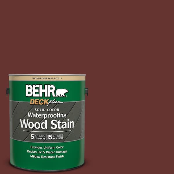BEHR DECKplus 1 gal. #PPU2-01 Chipotle Paste Solid Color Waterproofing Exterior Wood Stain
