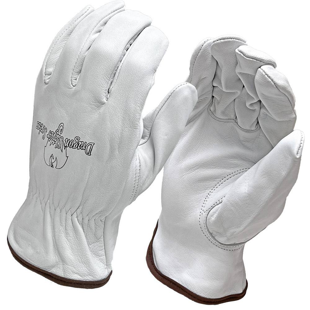 Dragon Slayer Large White Keystone Thumb and Elastic Wrist Premium Goat Grain Leather Work and Welding Glove 1-Pair price history on PriceWatchPro