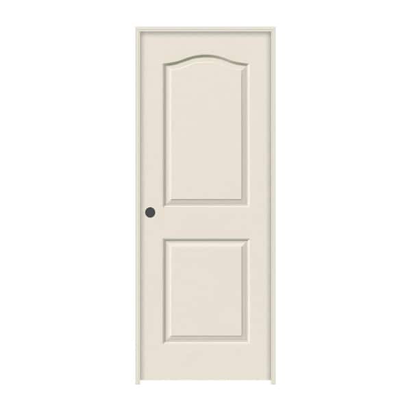 JELD-WEN 24 in. x 80 in. Princeton Primed Right-Hand Smooth Solid Core Molded Composite MDF Single Prehung Interior Door