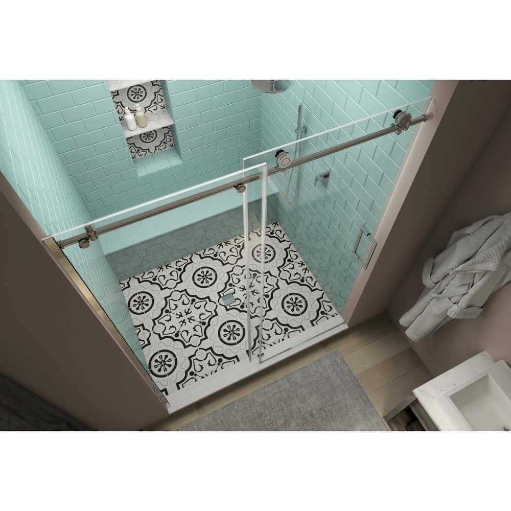 Coraline XL 60" x 80" Frameless Sliding Shower Door in Chrome