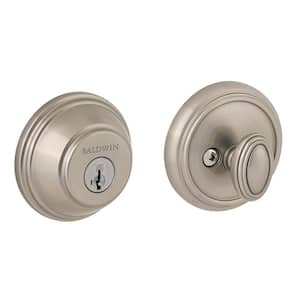 Prestige Satin Nickel Single Cylinder Round Deadbolt Featuring SmartKey Security