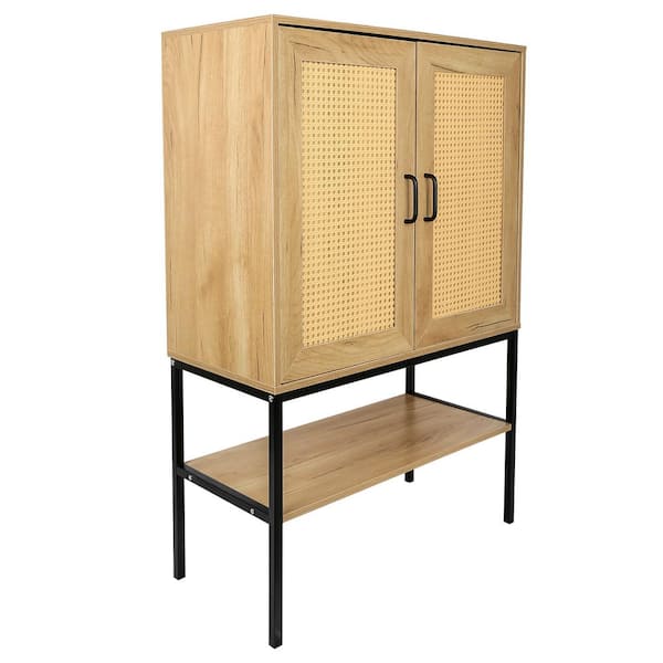 Bamboo Slotted Kitchen Cabinet Pantry Organizer Bin - Eco-Friendly