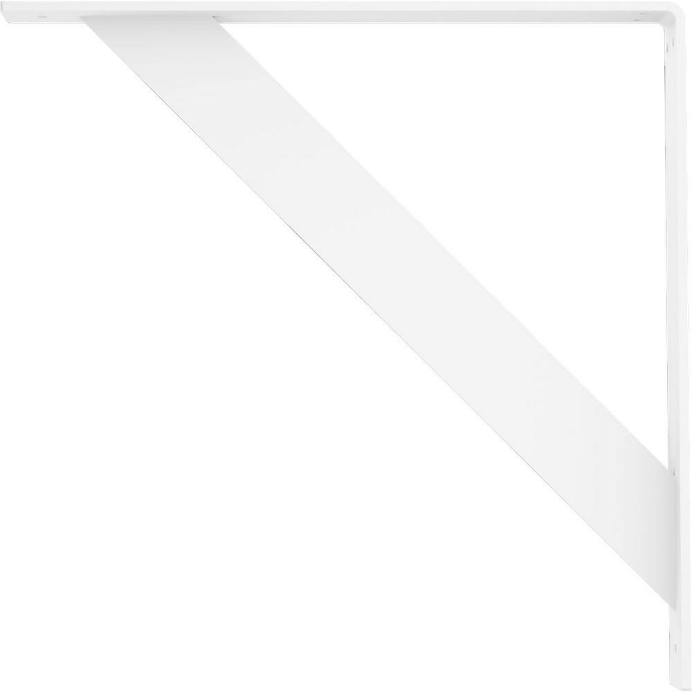 White Steel 18'' Bracket for Shelves and Countertops