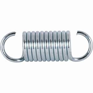 Extension Spring, Spring Steel Const, Nickel-Plated Finish, .105 GA x 3/4 in. x 2-1/4 in., Single Loop Open, (2-Pack)