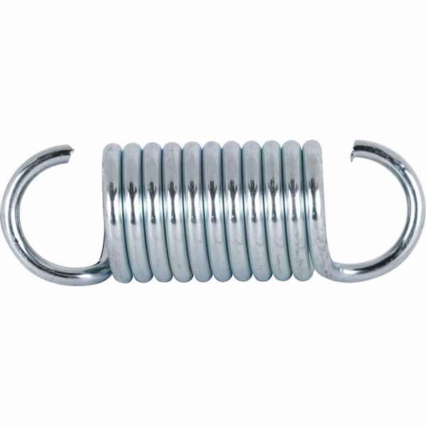 Prime-Line Extension Spring, Spring Steel Const, Nickel-Plated Finish, .105 GA x 3/4 in. x 2-1/4 in., Single Loop Open, (2-Pack)