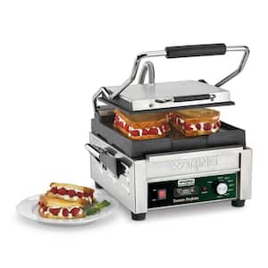 Tostato Perfetto Compact Flat Toasting Grill with Timer Silver - 120-Volt (9.75 in. x 9.25 in. Cooking Surface)