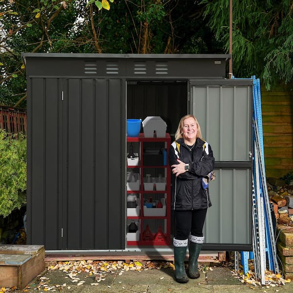 domi outdoor living 6 ft. W x 4 ft. D Metal Shed with Lockable