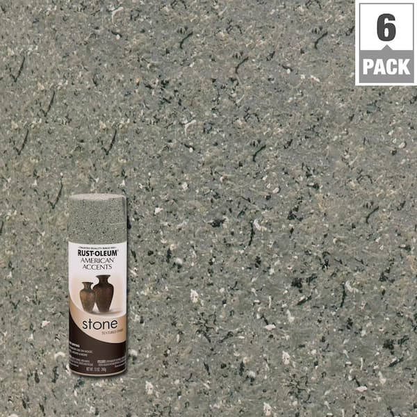 Rust Oleum American Accents 12 Oz Stone Creations Gray Textured Finish Spray Paint 6 Pack 7992830 - Best Stone Spray Paint