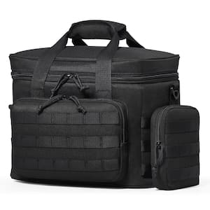 Cooler Bag, 14.17 in. Black Backpack 20 L Insulated Lunch Bag with Molle Design Removable Storage Bags