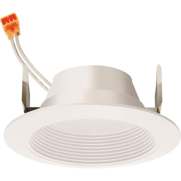 Juno Lighting Contractor Select Basics Series 4 in. 2700K Warm White Integrated 600 Lumen LED Recessed Retrofit Baffle Trim