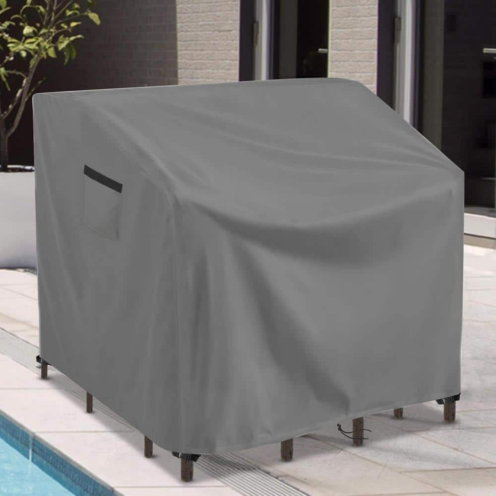 Patio Bar Set Cover, 41 Inch Heavy-Duty All-Weather Outdoor Bar Set Cover, Waterproof Windproof Patio Furniture Cover