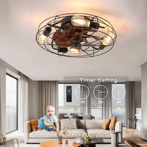 Light Pro 20 in. Indoor Black Smart Ceiling Fan with Light Kit and Remote Control