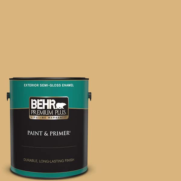 BEHR PREMIUM PLUS 1 gal. #M300-4 Gilded Semi-Gloss Enamel Exterior Paint & Primer